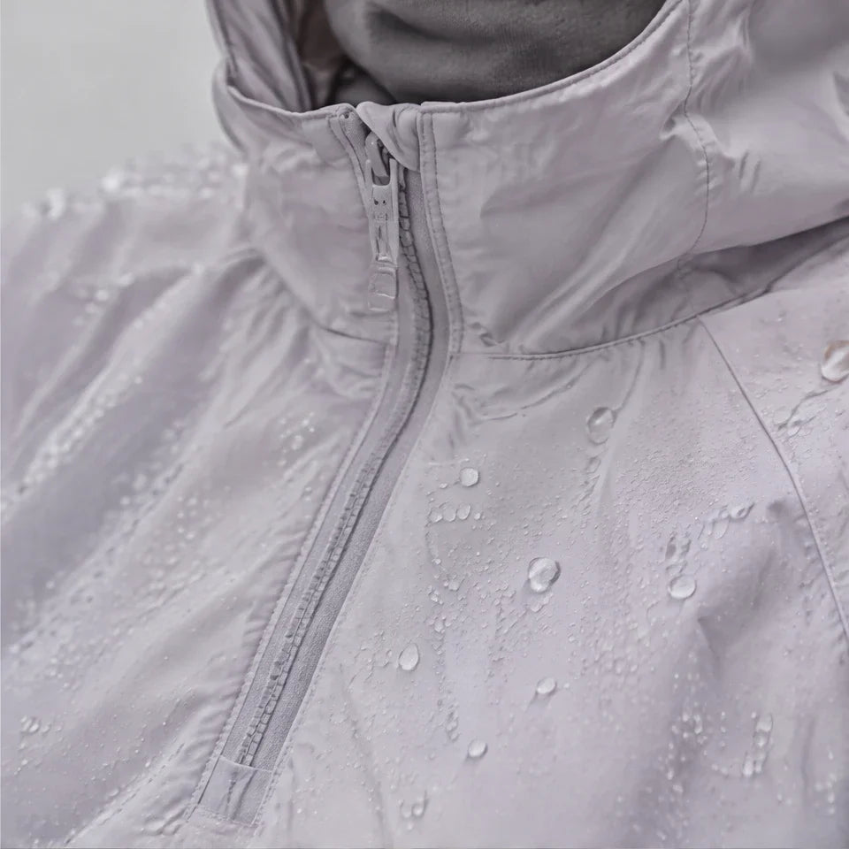Frazil - Unisex Insulated Windproof Pullover Puffer Jacket - White