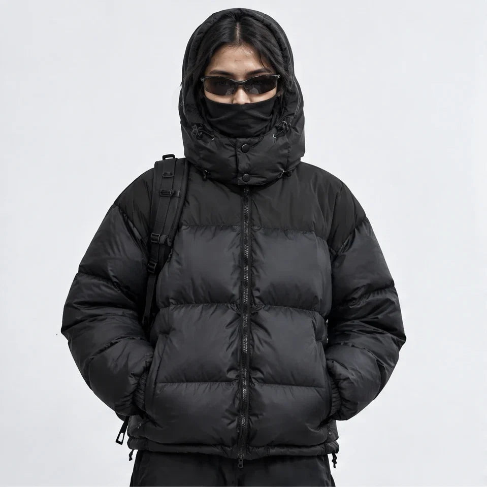 Mizzle - Unisex Insulated Windproof Reversible Puffer Jacket - Black