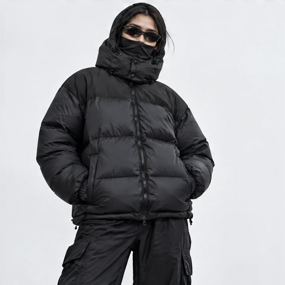 Mizzle - Unisex Insulated Windproof Reversible Puffer Jacket - Black