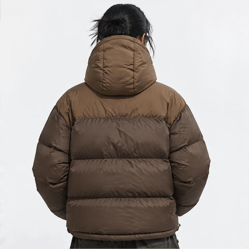 Mizzle - Unisex Insulated Windproof Reversible Puffer Jacket - Brown