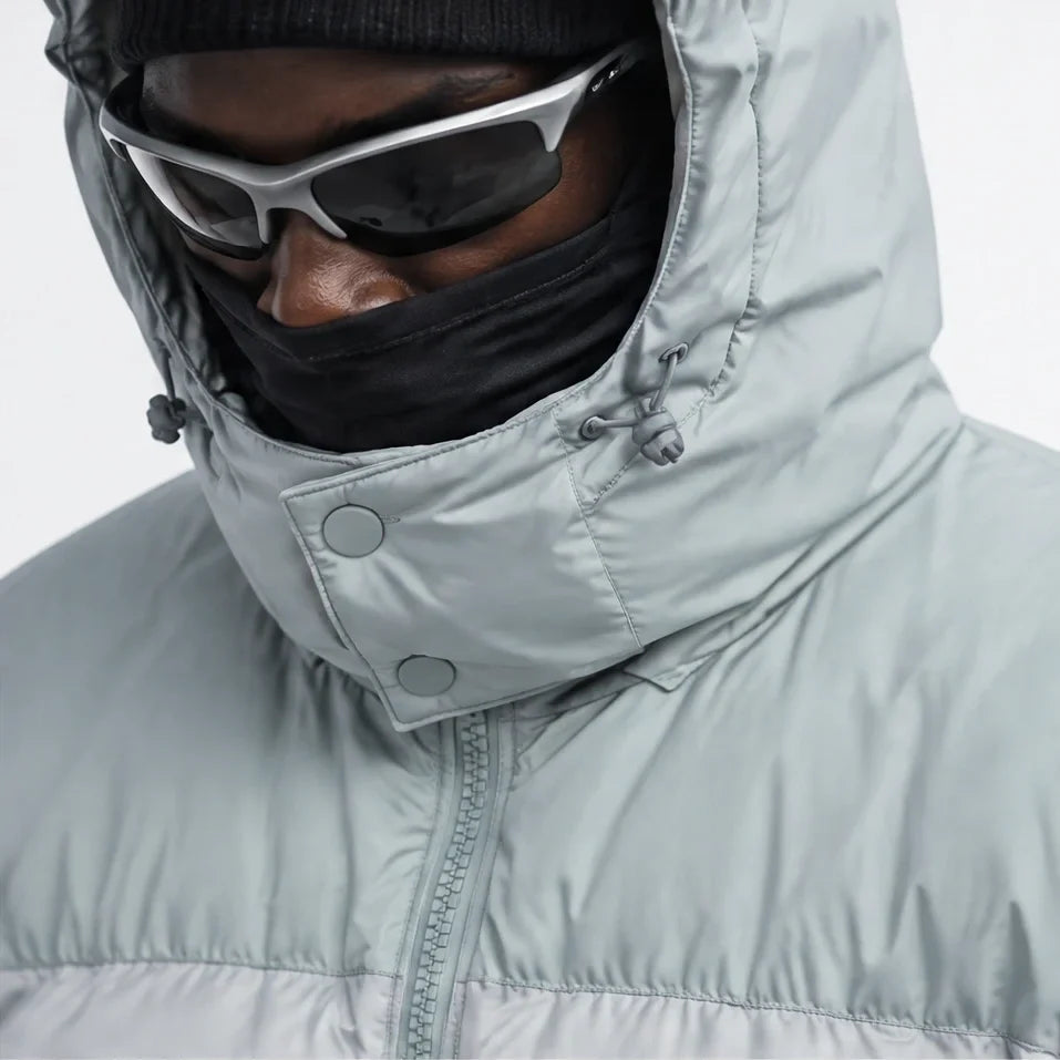 Mizzle - Unisex Insulated Windproof Reversible Puffer Jacket - Light green
