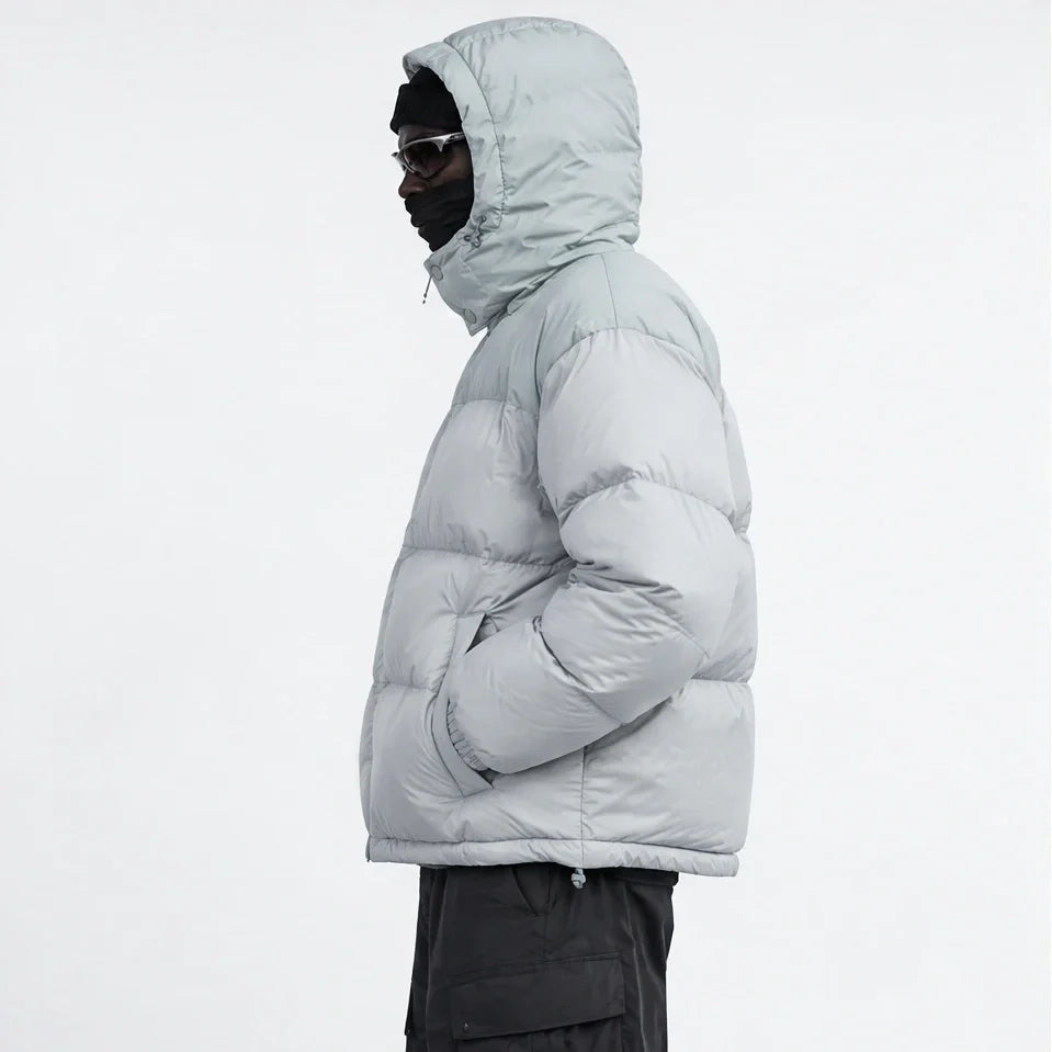 Mizzle - Unisex Insulated Windproof Reversible Puffer Jacket - Light green