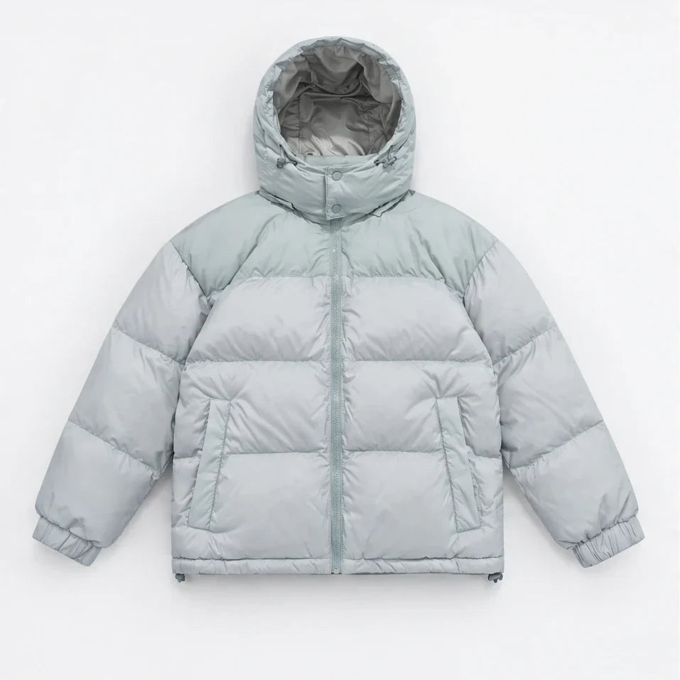 Mizzle - Unisex Insulated Windproof Reversible Puffer Jacket - Light green