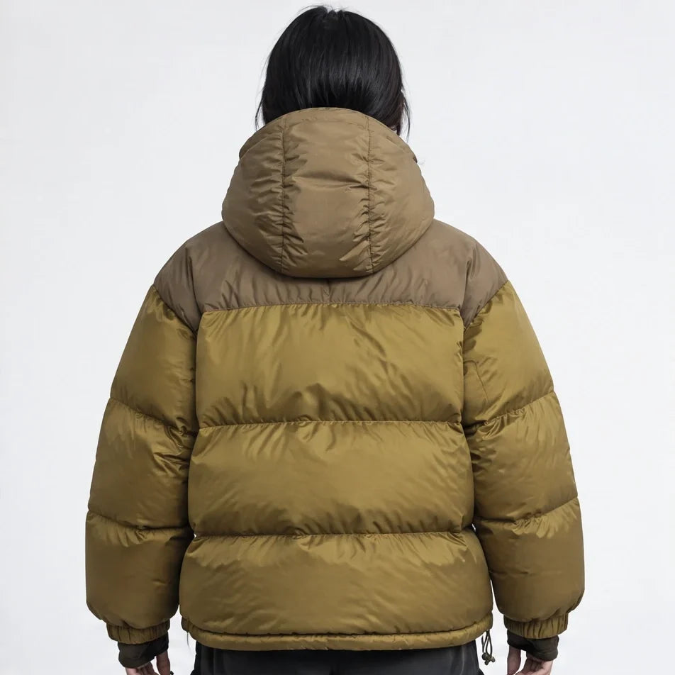 Mizzle - Unisex Insulated Windproof Reversible Puffer Jacket - Military Green