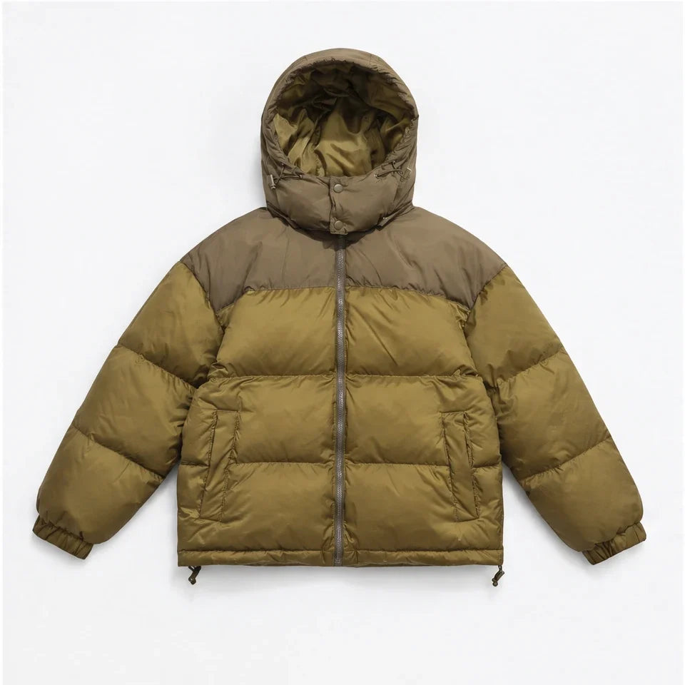 Mizzle - Unisex Insulated Windproof Reversible Puffer Jacket - Military Green