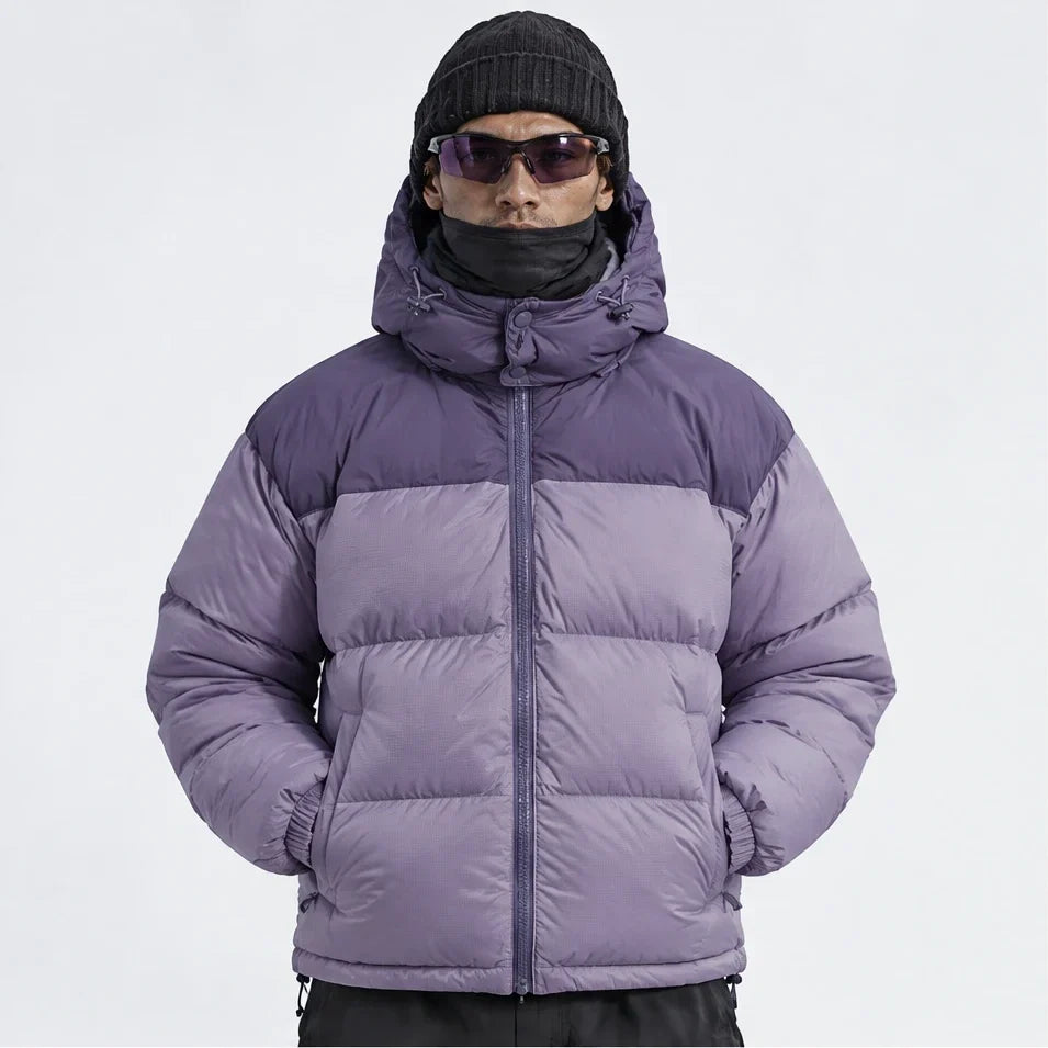 Mizzle - Unisex Insulated Windproof Reversible Puffer Jacket - Purple