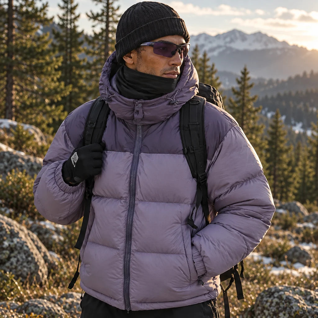 Mizzle - Unisex Insulated Windproof Reversible Puffer Jacket - Purple