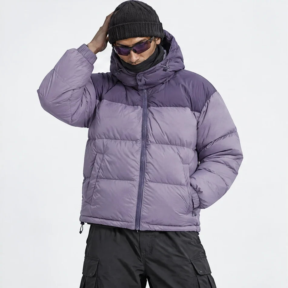 Mizzle - Unisex Insulated Windproof Reversible Puffer Jacket - Purple