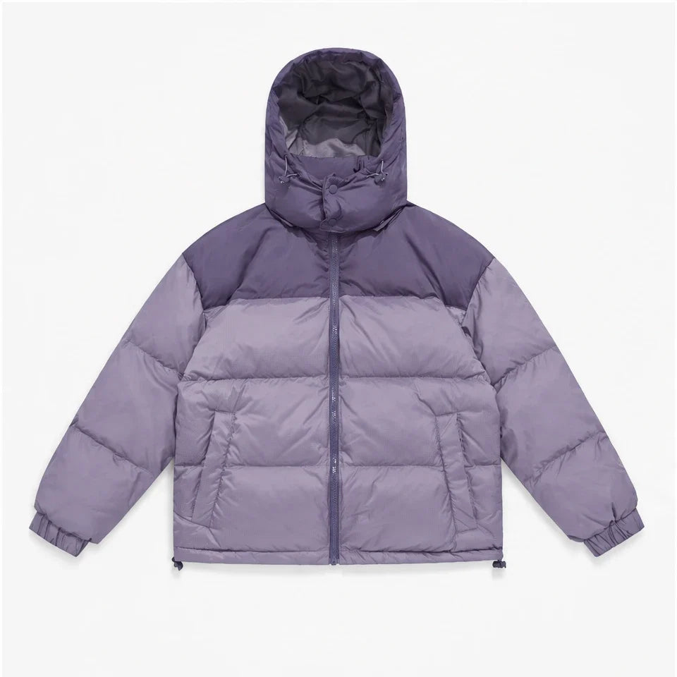 Mizzle - Unisex Insulated Windproof Reversible Puffer Jacket - Purple