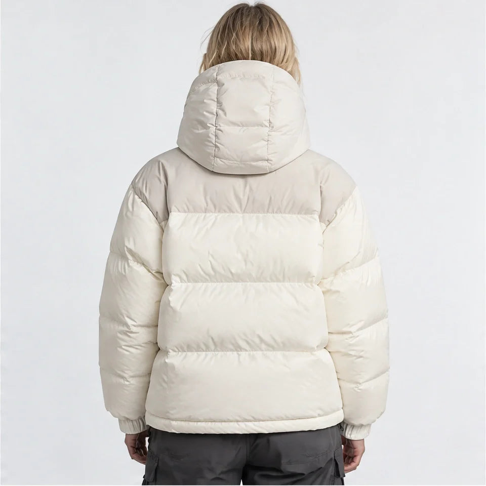 Mizzle - Unisex Insulated Windproof Reversible Puffer Jacket - White