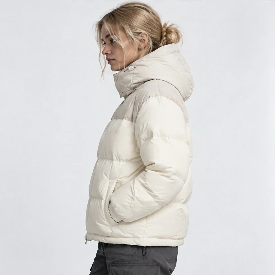 Mizzle - Unisex Insulated Windproof Reversible Puffer Jacket - White