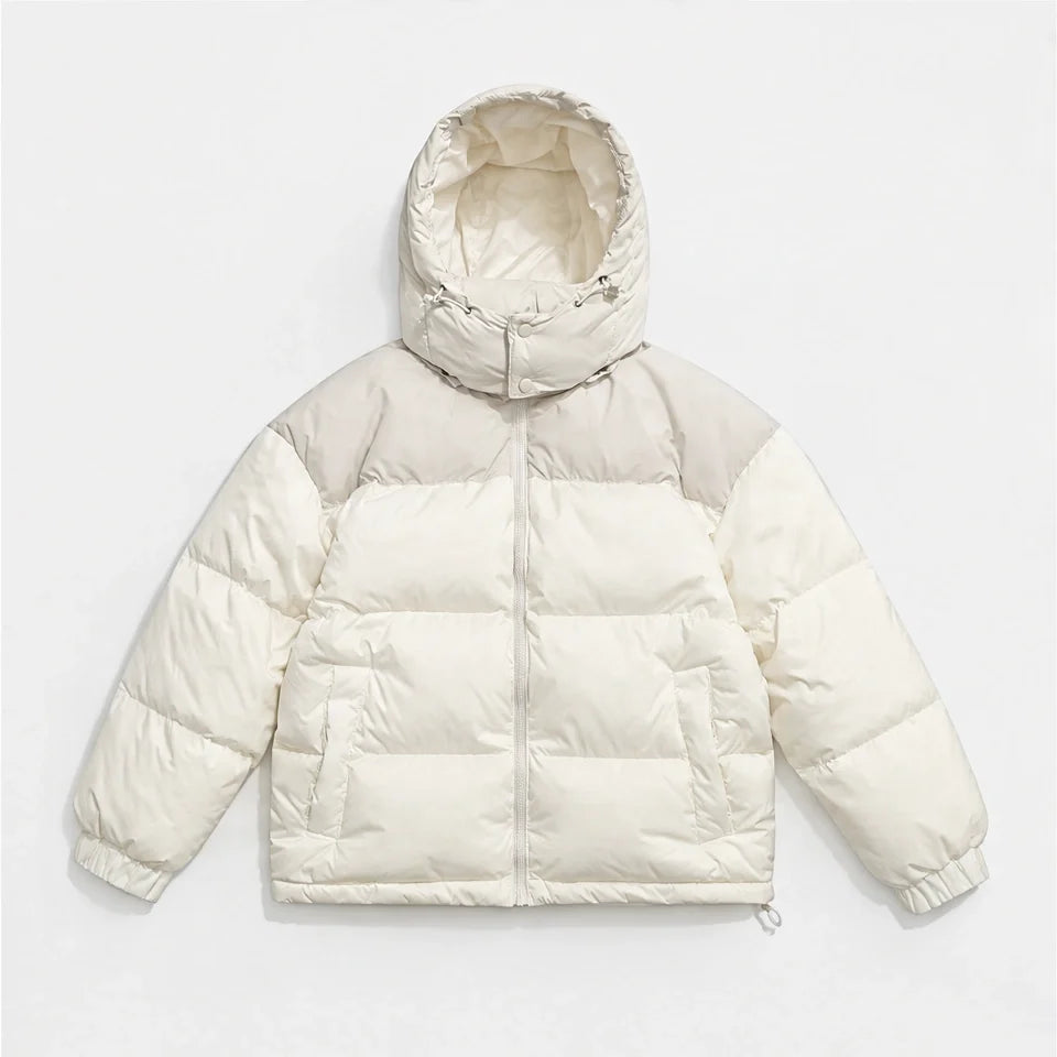 Mizzle - Unisex Insulated Windproof Reversible Puffer Jacket - White