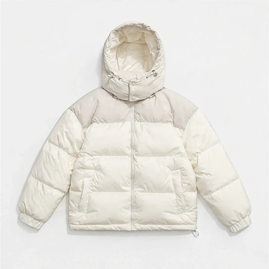 Mizzle - Unisex Insulated Windproof Reversible Puffer Jacket - White