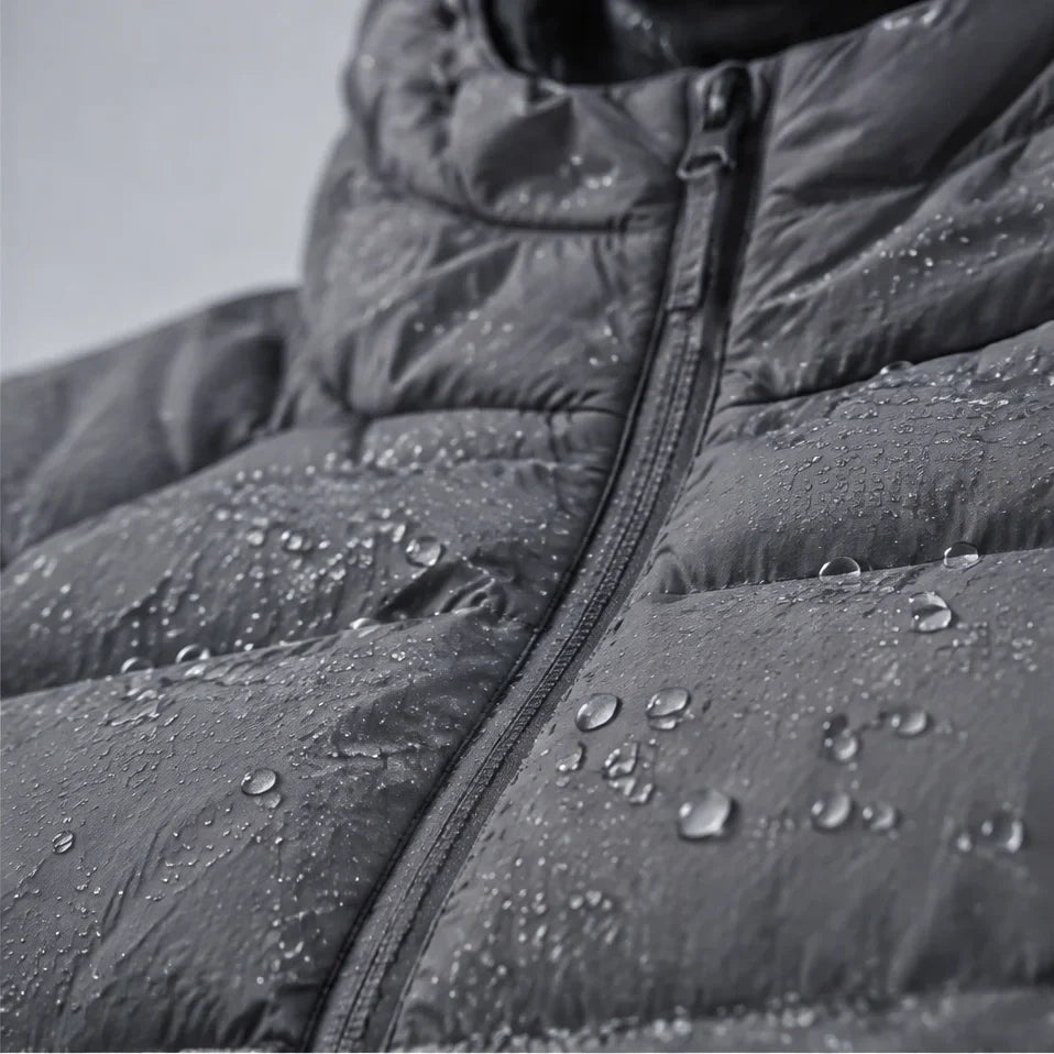 Hail - Unisex Insulated Windproof Hooded Puffer Jacket - Dark Grey