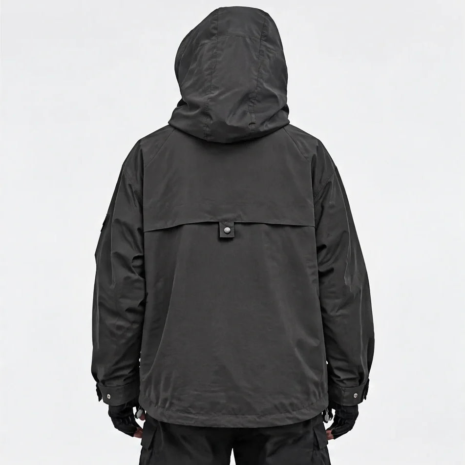 Clag - Mens Water-Repellent & Breathable Hooded Windbreaker - Dark Grey