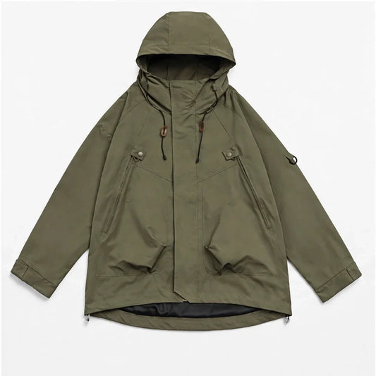 Clag - Mens Water-Repellent & Breathable Hooded Windbreaker - Green