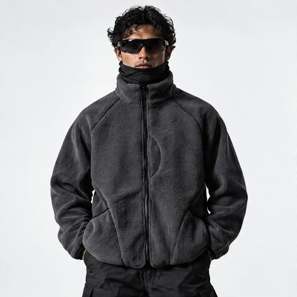 Cleft - Mens Quick-Dry Thermal Wrinkle-Free Fleece Jacket - Grey