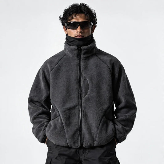 Cleft - Mens Quick-Dry Thermal Wrinkle-Free Fleece Jacket - Grey