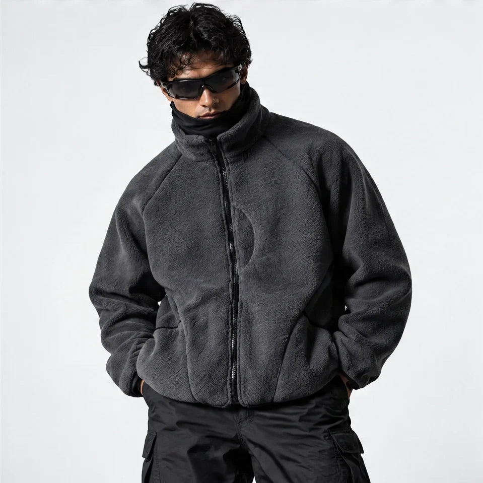 Cleft - Mens Quick-Dry Thermal Wrinkle-Free Fleece Jacket - Grey