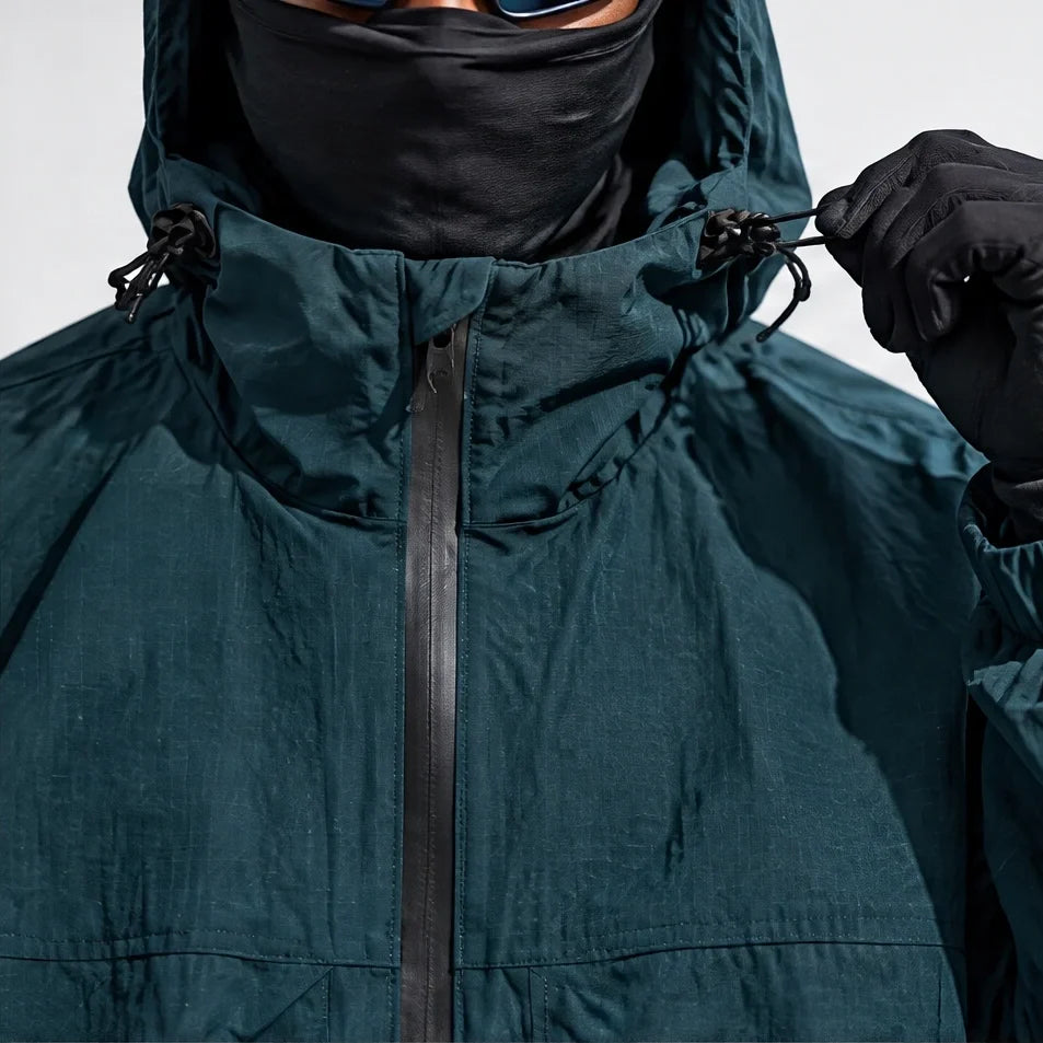 Haze - Mens Water-Repellent & Windproof Hooded Lightweight Jacket - Turquoise Blue