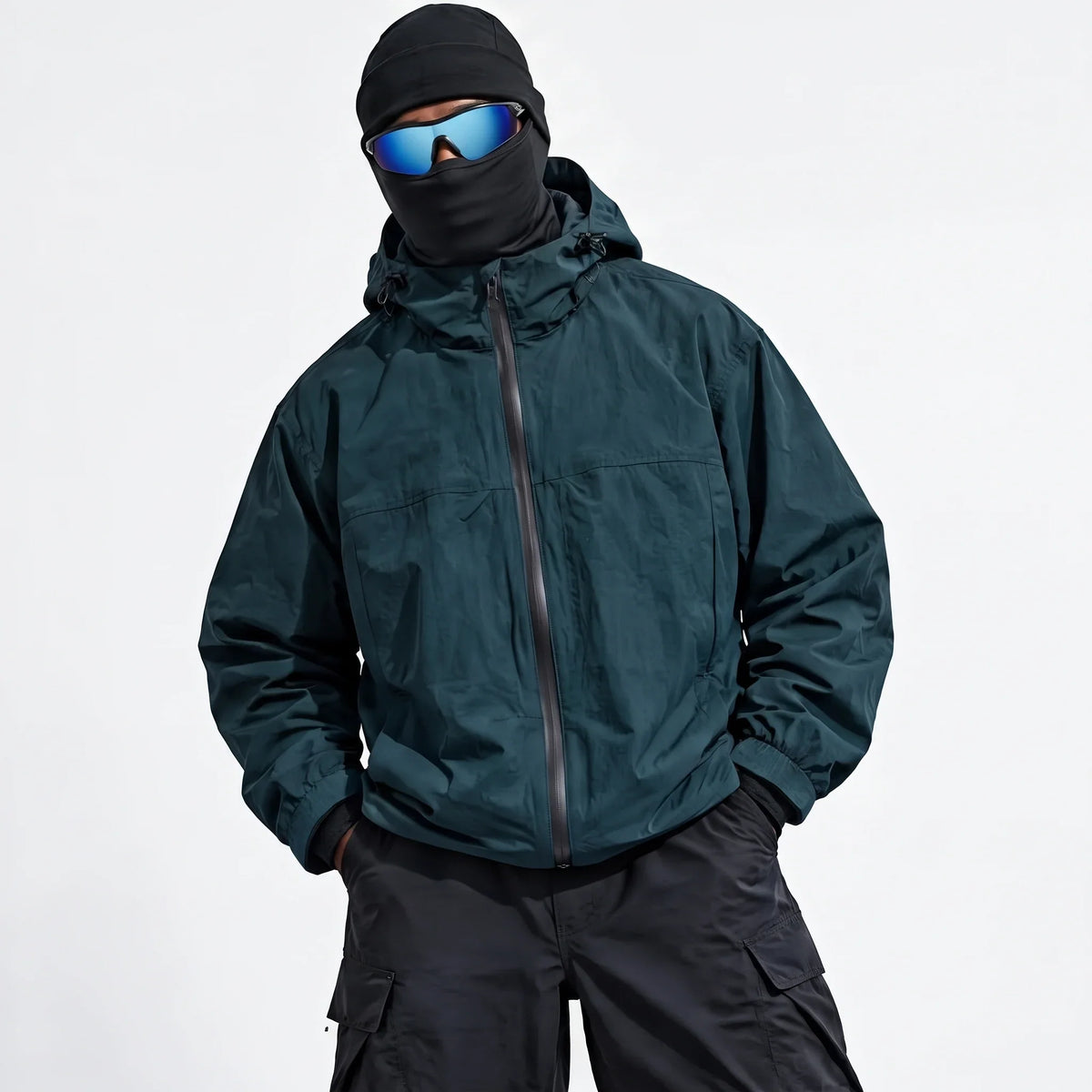 Haze - Mens Water-Repellent & Windproof Hooded Lightweight Jacket - Turquoise Blue