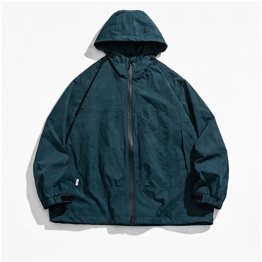 Haze - Mens Water-Repellent & Windproof Hooded Lightweight Jacket - Turquoise Blue