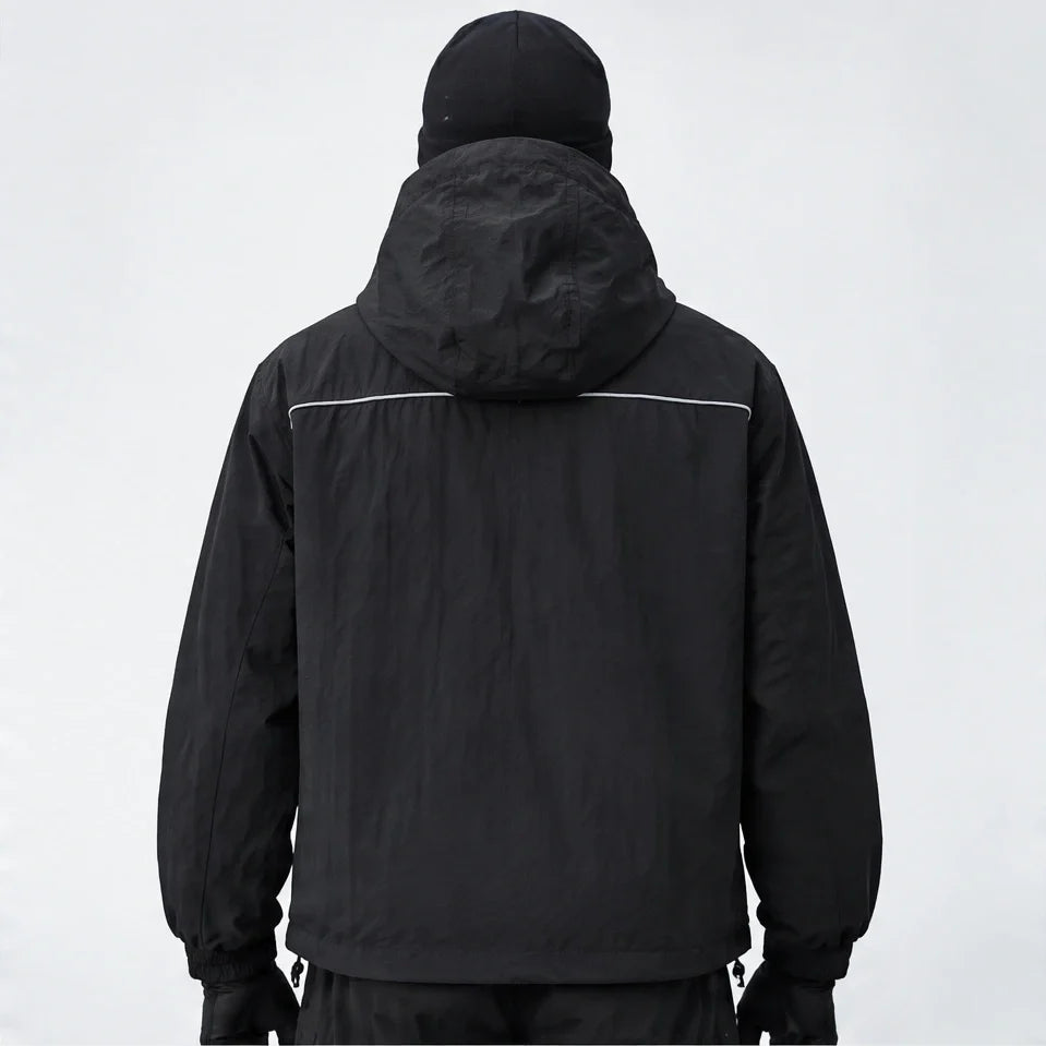 Pall - Mens Water-Repellent & Windproof Colour-Block Lightweight Jacket - Black