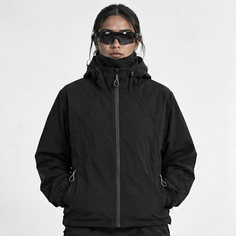 Zephyr - Unisex Water-Repellent & Windproof Hooded Lightweight Jacket - Black