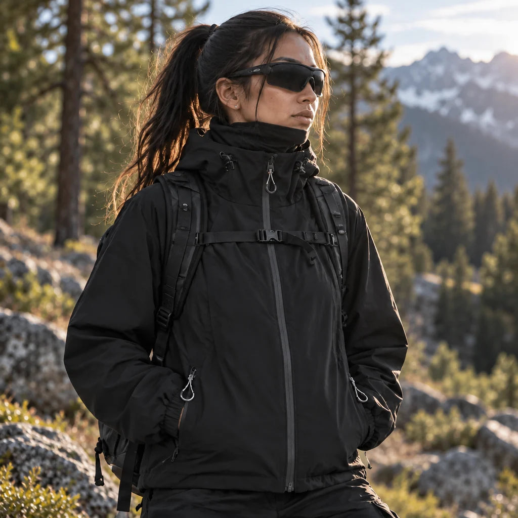 Zephyr - Unisex Water-Repellent & Windproof Hooded Lightweight Jacket - Black