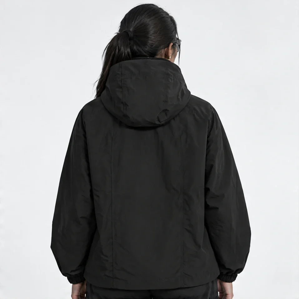 Zephyr - Unisex Water-Repellent & Windproof Hooded Lightweight Jacket - Black