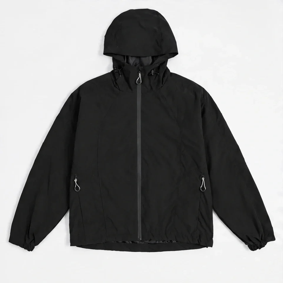 Zephyr - Unisex Water-Repellent & Windproof Hooded Lightweight Jacket - Black