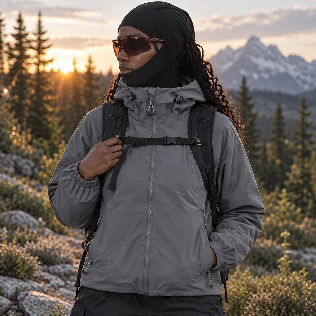 Zephyr - Unisex Water-Repellent & Windproof Hooded Lightweight Jacket - Dark Grey