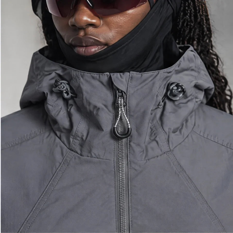 Zephyr - Unisex Water-Repellent & Windproof Hooded Lightweight Jacket - Dark Grey