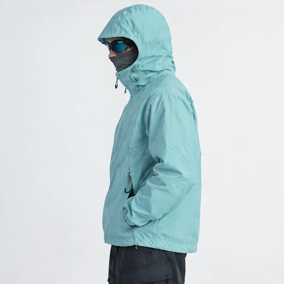 Zephyr - Unisex Water-Repellent & Windproof Hooded Lightweight Jacket - Lake Blue