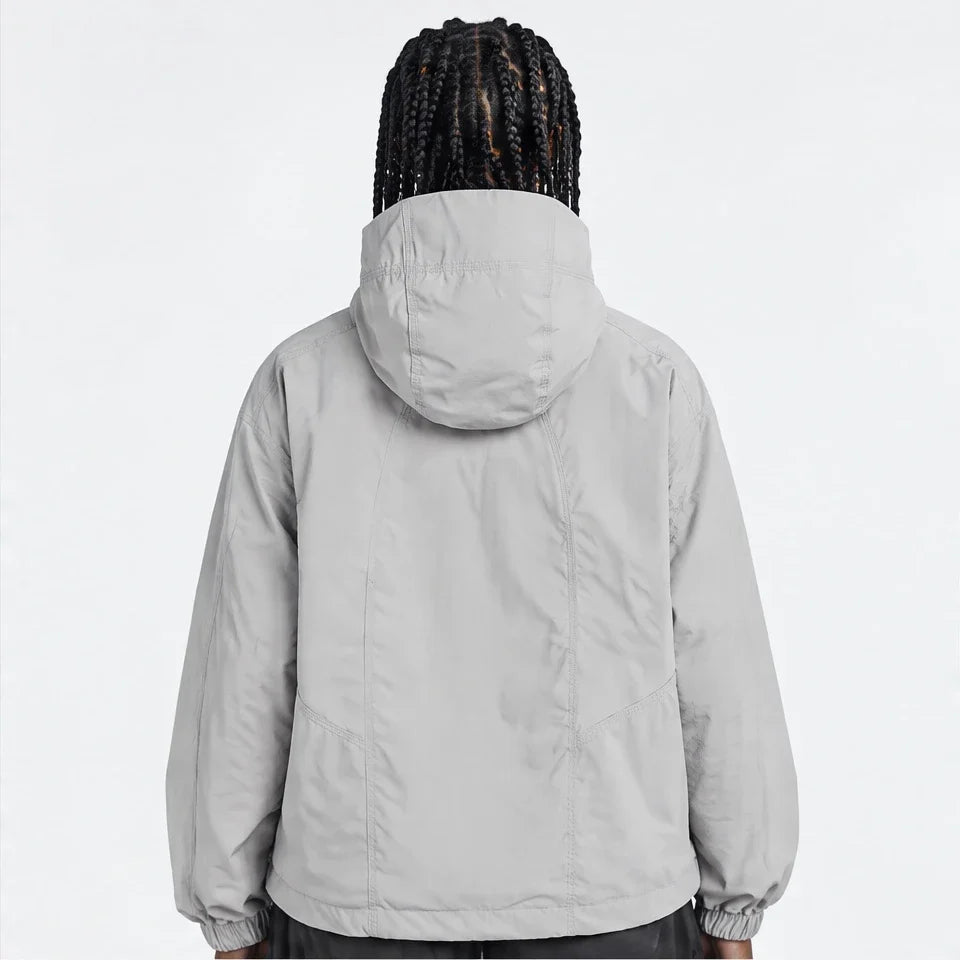 Zephyr - Unisex Water-Repellent & Windproof Hooded Lightweight Jacket - Light Grey