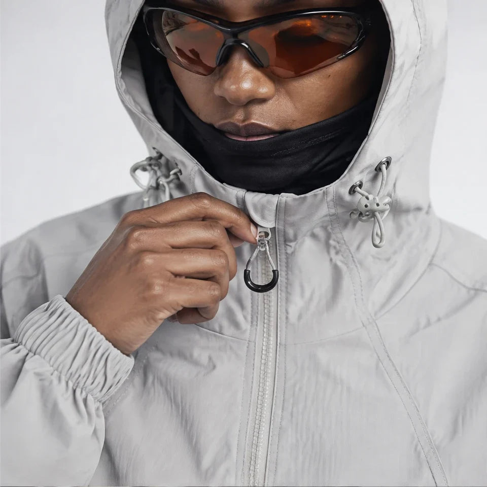 Zephyr - Unisex Water-Repellent & Windproof Hooded Lightweight Jacket - Light Grey