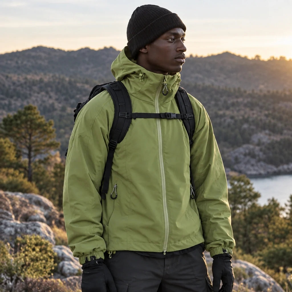 Zephyr - Unisex Water-Repellent & Windproof Hooded Lightweight Jacket - Yellow Green