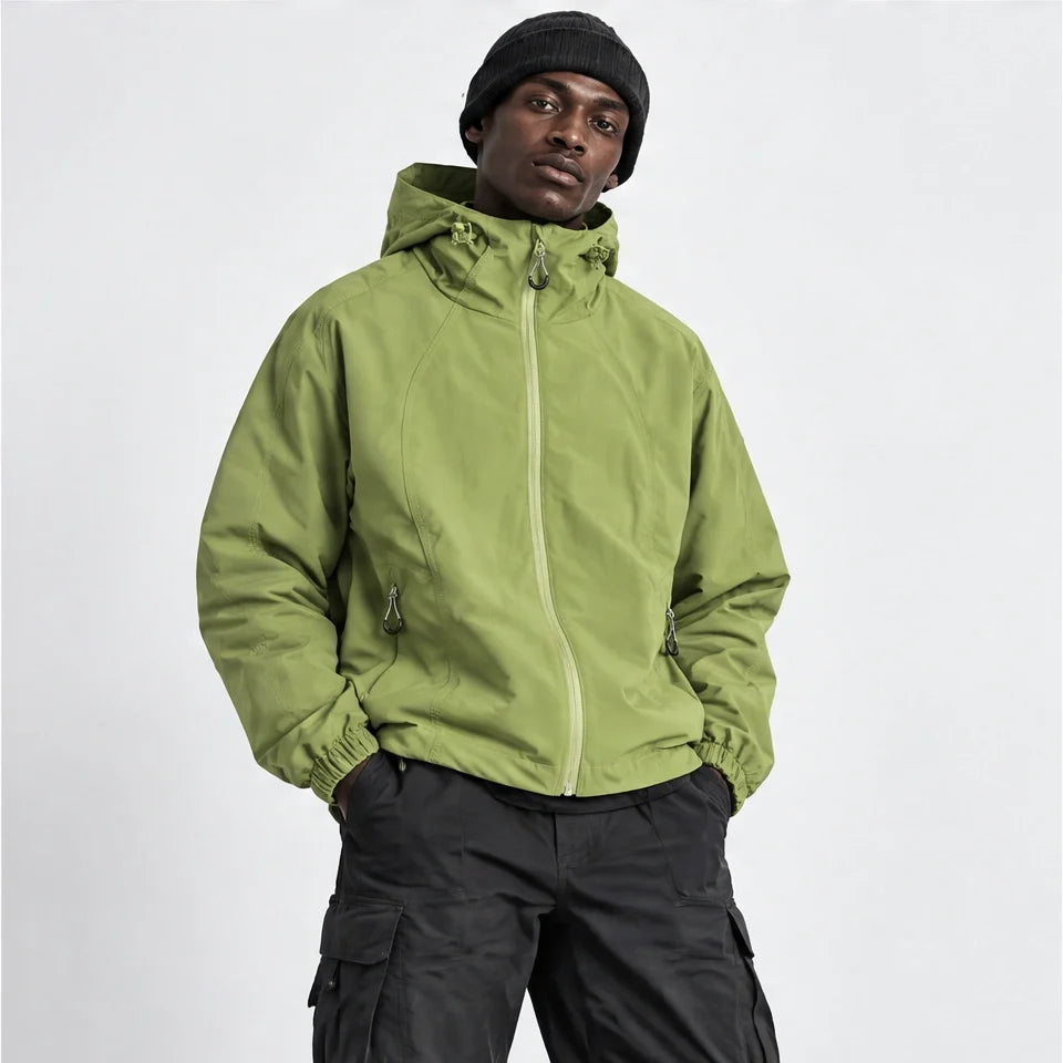Zephyr - Unisex Water-Repellent & Windproof Hooded Lightweight Jacket - Yellow Green