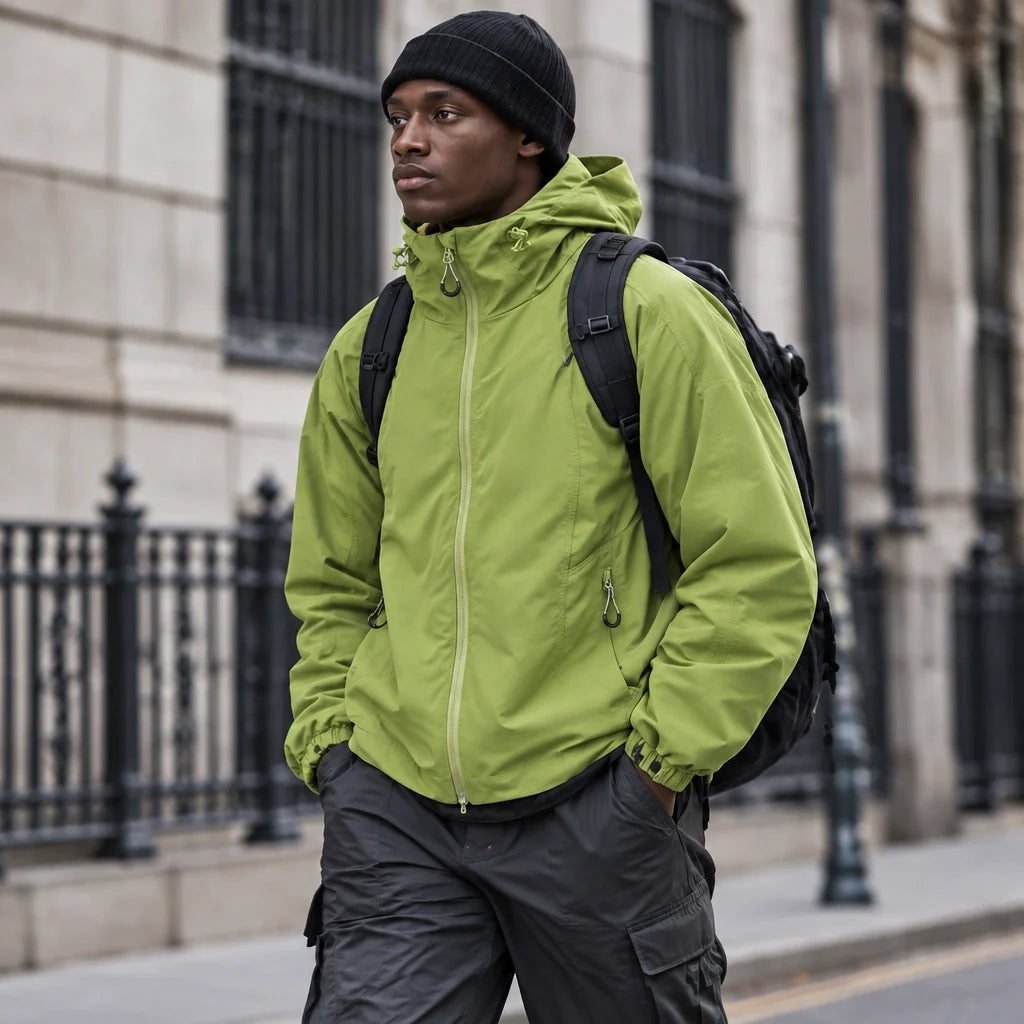 Zephyr - Unisex Water-Repellent & Windproof Hooded Lightweight Jacket - Yellow Green