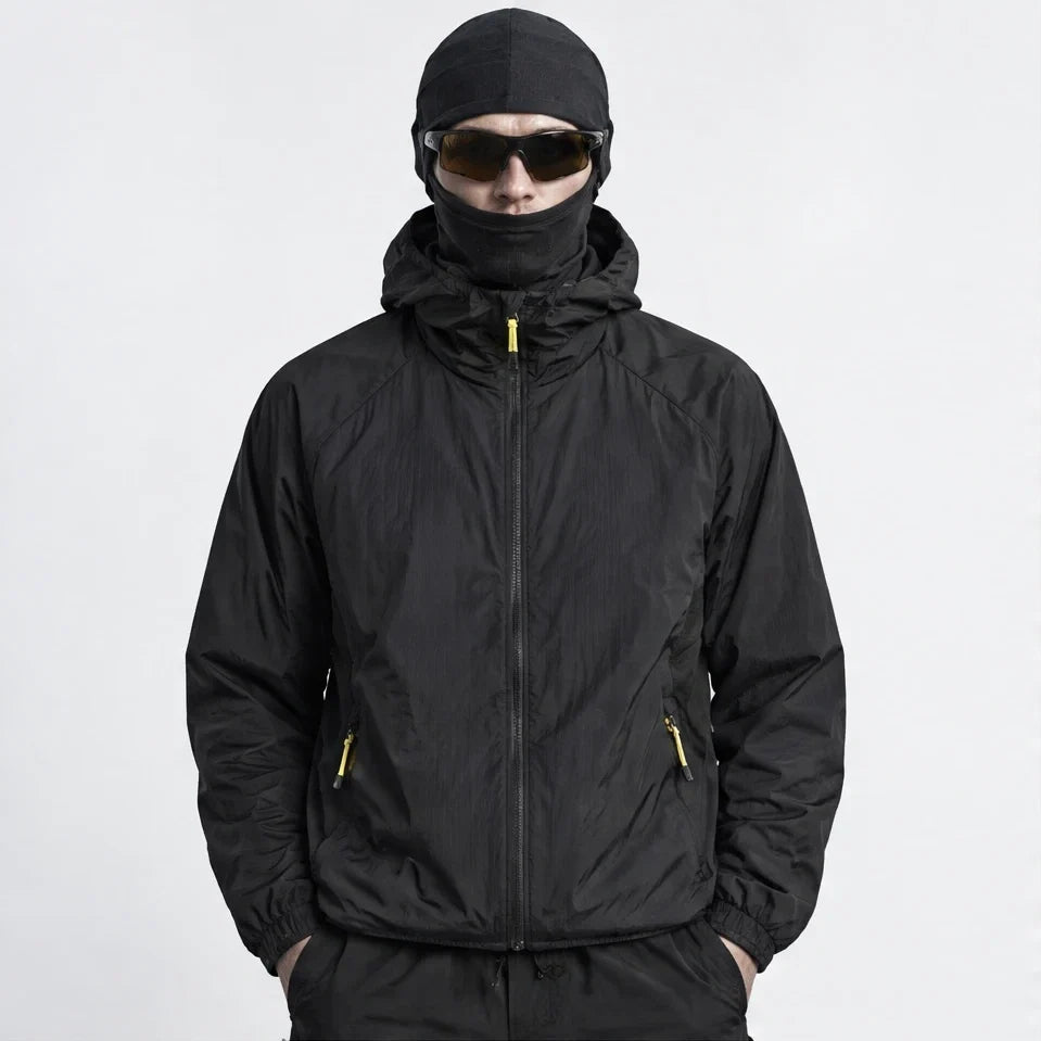 Virga - Unisex Water-Repellent & Windproof Mesh-Vent Lightweight Jacket - Black