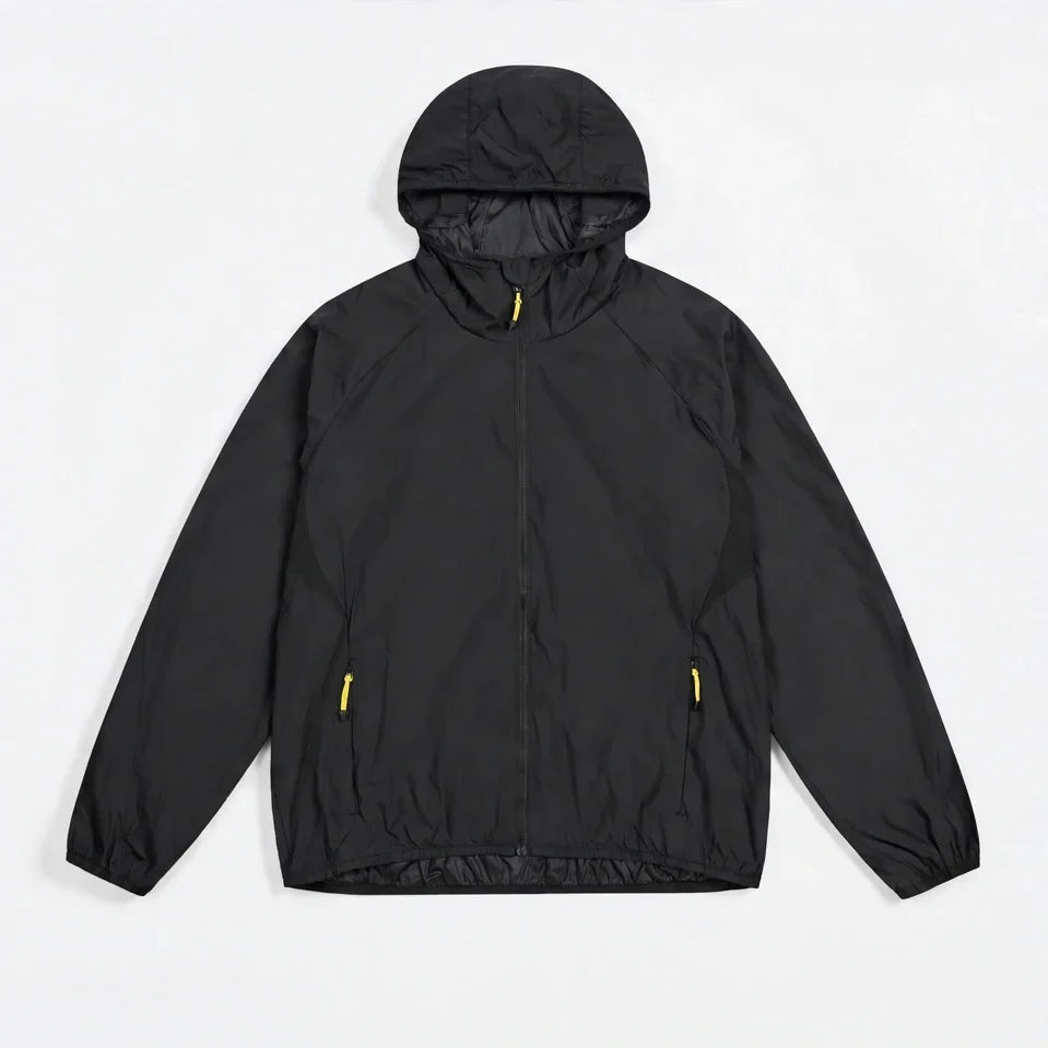 Virga - Unisex Water-Repellent & Windproof Mesh-Vent Lightweight Jacket - Black