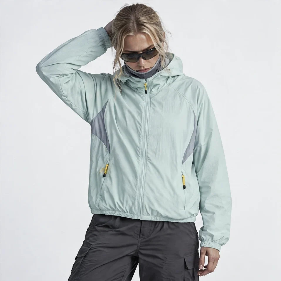 Virga - Unisex Water-Repellent & Windproof Mesh-Vent Lightweight Jacket - Green