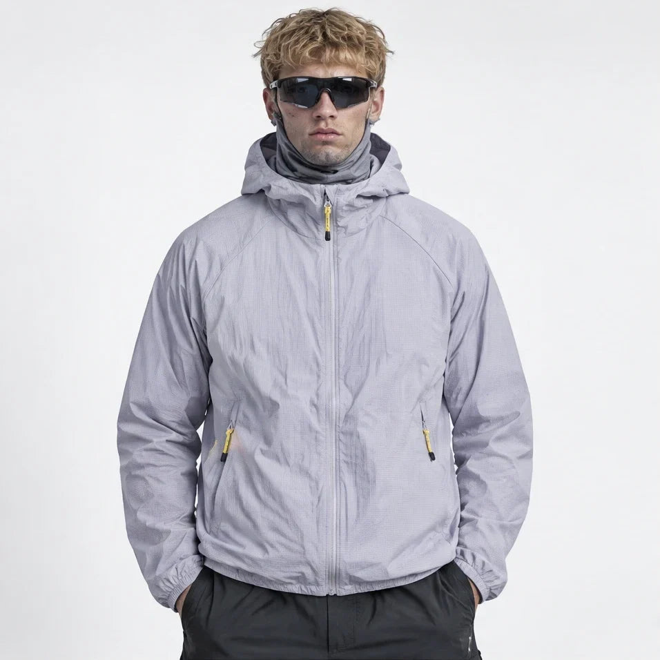 Virga - Unisex Water-Repellent & Windproof Mesh-Vent Lightweight Jacket - Purple