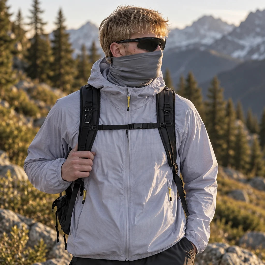 Virga - Unisex Water-Repellent & Windproof Mesh-Vent Lightweight Jacket - Purple