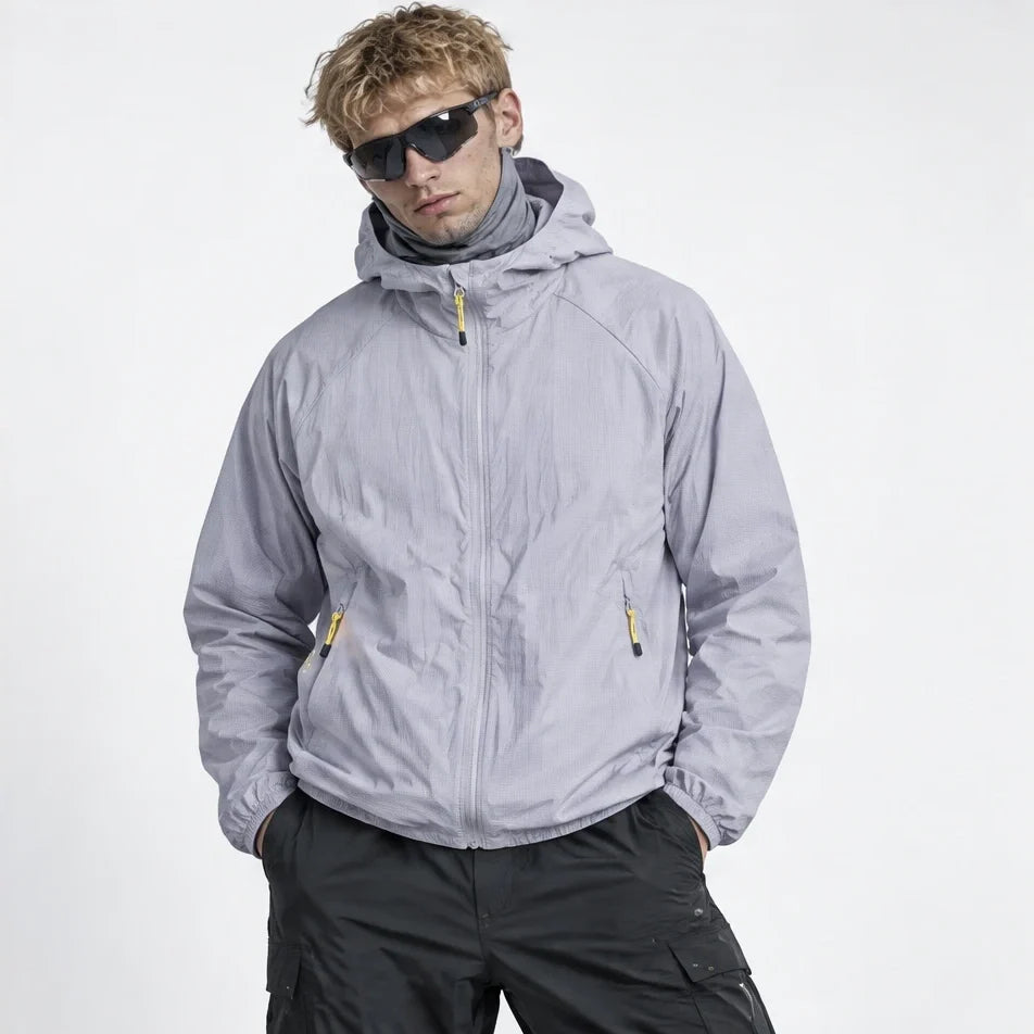 Virga - Unisex Water-Repellent & Windproof Mesh-Vent Lightweight Jacket - Purple