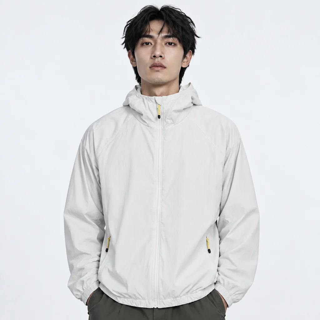 Virga - Unisex Water-Repellent & Windproof Mesh-Vent Lightweight Jacket - White