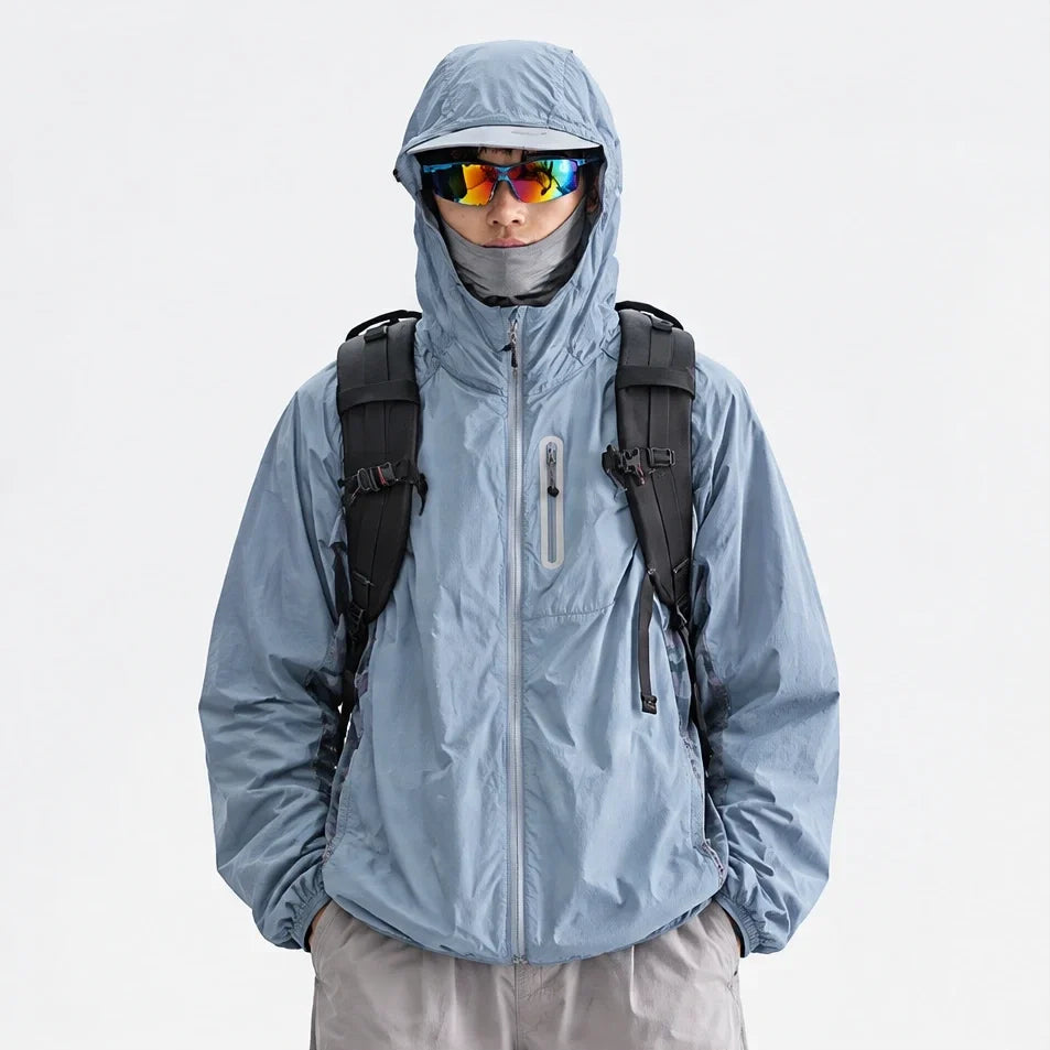 Cirrus - Unisex Water-Repellent & Windproof Reflective Lightweight Jacket - Blue