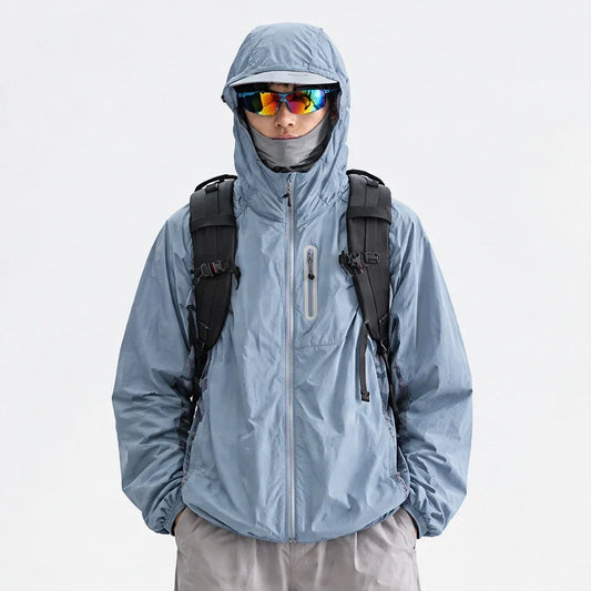 Cirrus - Unisex Water-Repellent & Windproof Reflective Lightweight Jacket - Blue