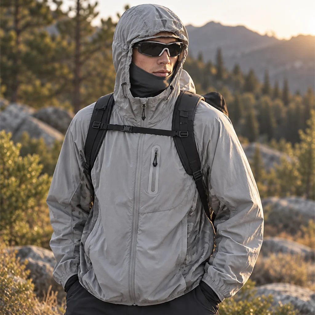 Cirrus - Unisex Water-Repellent & Windproof Reflective Lightweight Jacket - Grey