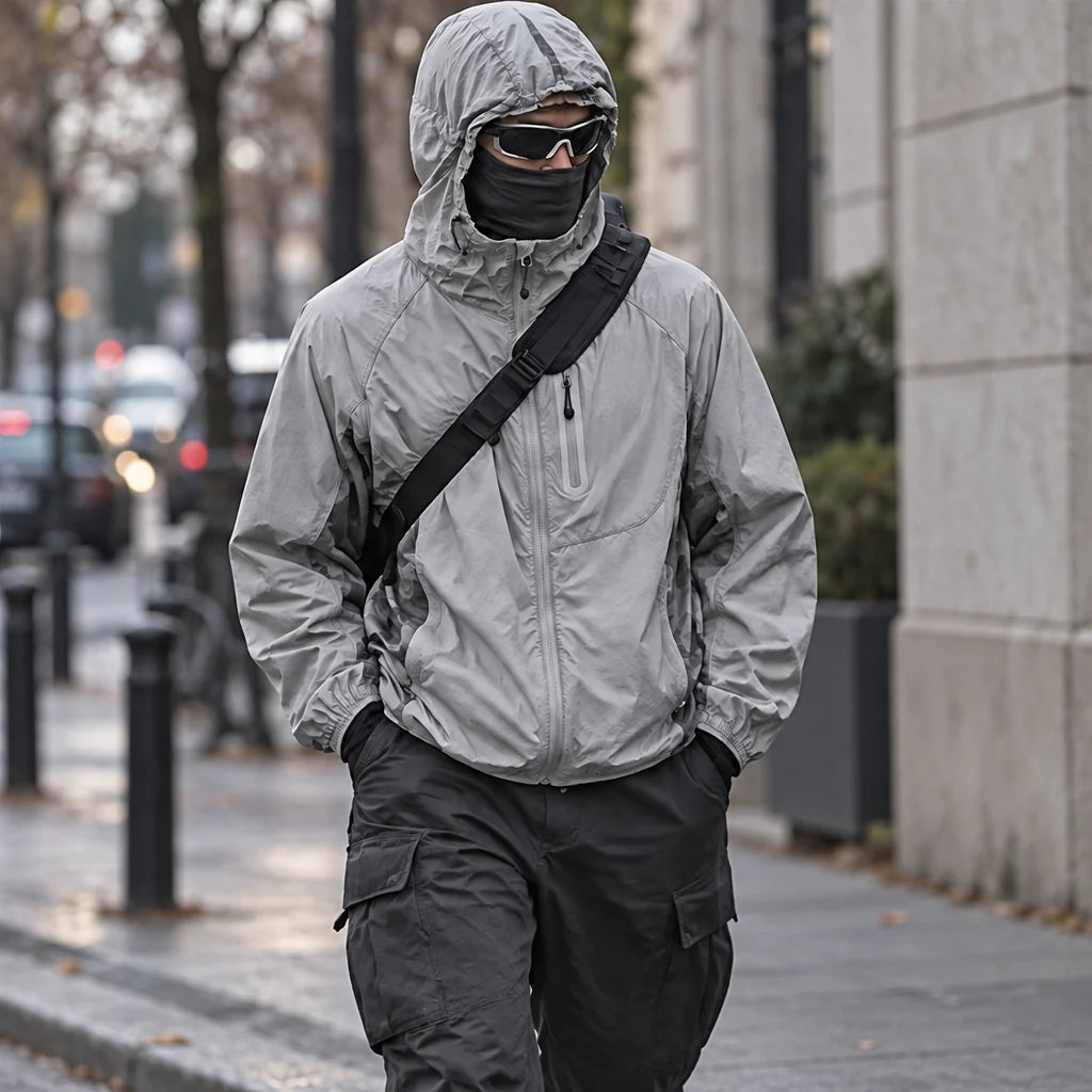 Cirrus - Unisex Water-Repellent & Windproof Reflective Lightweight Jacket - Grey